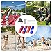 Strandvolleyball Linien Set - Tragbare Volleyball Feldmarkierung für Garten | Rotes & Blaues Band mit Erdungsstäben | Outdoor Volleyball Linien für, Rasen, Training & Parksport mit Sandsäcken