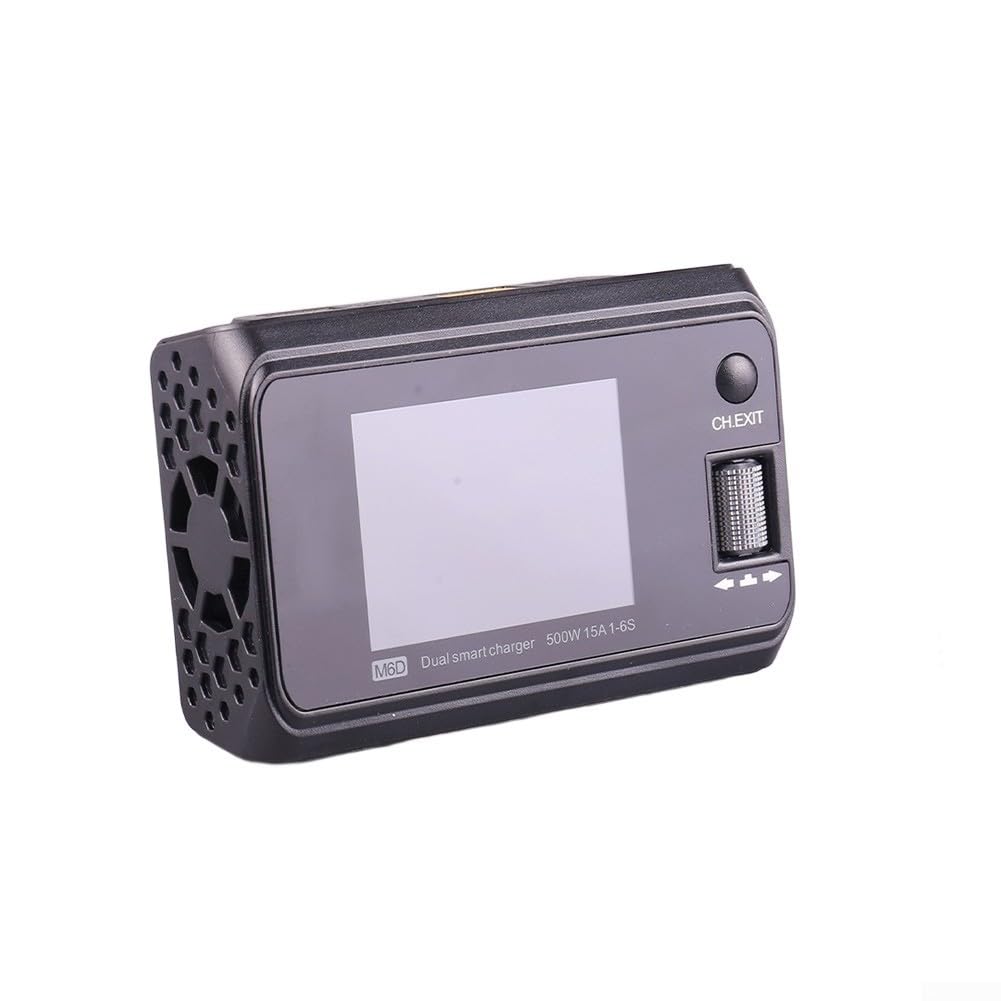 Cargador de doble canal de 500 W para baterías de litio 6S con gestión inteligente de energía y diseño de disipación rápida de calor (B)