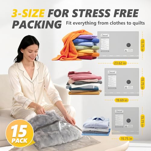Save 61% with Code: 15 Pack Vacuum Storage Bags + Pump - Image 6