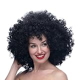 HTS ボンバー 超 アフロヘア― 黒 パーティグッズ
