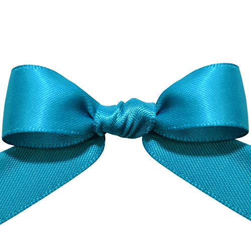 Image of Morex Ribbon 08816 /50-326 Double Face Satin Ribbon, 3 /8 inch x 50 Yd, Methyl Blue