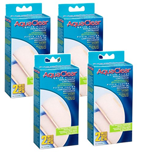 (4 Pack) AquaClear Quick Filter Refill Cartridge for Powerhead Attachment A575, 2 Cartridges each (4 Pack) AquaClear Quick Filter Refill Cartridge for Powerhead Attachment A575, 2 Cartridges each
