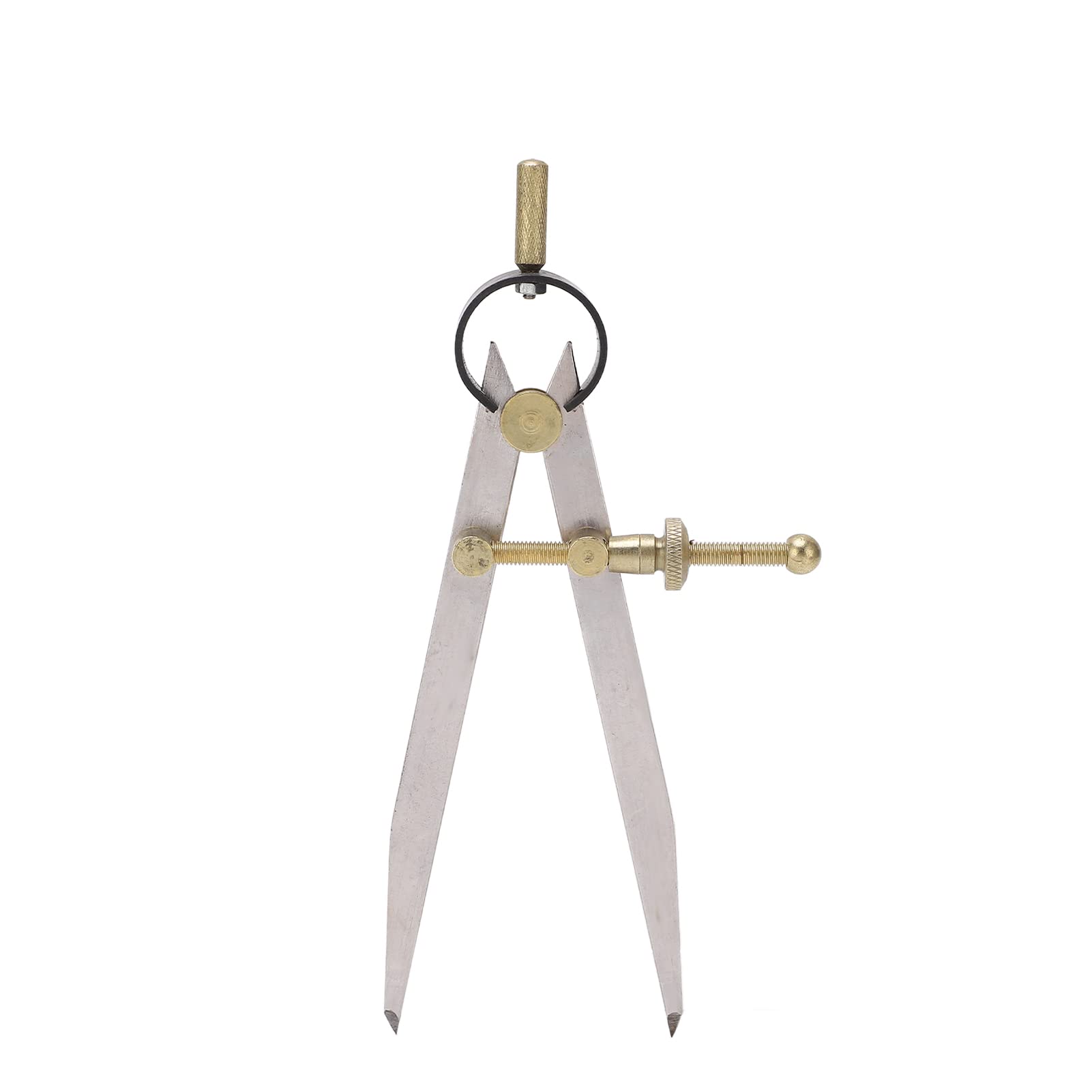 Yomiyuyr Wing Divider, Carbon Steel Compass Tool for Drawing Circles, Adjustable Dividers for Leather Craft, Woodworking, Geometry (YomiyuyrTBOe-12)