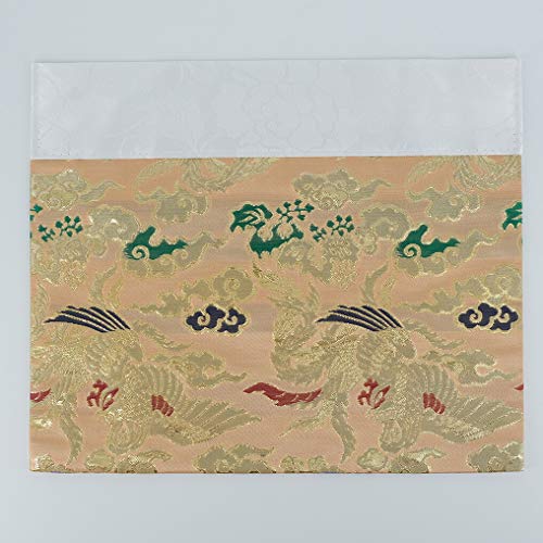 仏壇・仏具の窓口 角(打敷)上四丁 飛鳳凰 四釜(白茶) 100代 (高22.0+白6.0)巾32.0cm