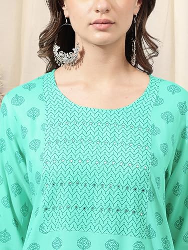 Image of MIRCHI FASHION Women's Straight Fit Rayon Printed Kurti