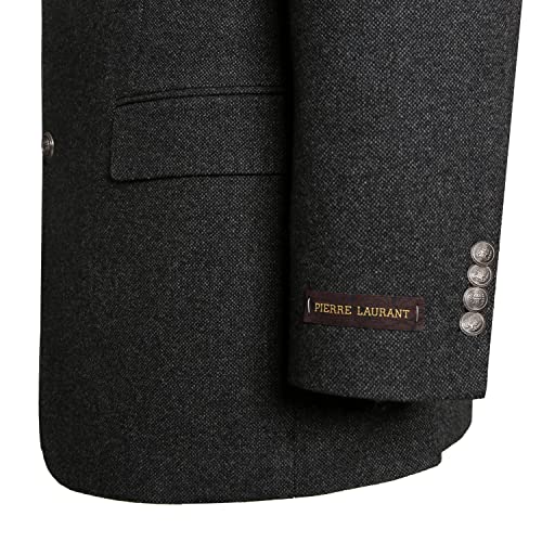 Men's Wool Blazer Sport Coat Classic Fit 2 Button Suit Jacket for Business Office Wedding Formal Event3