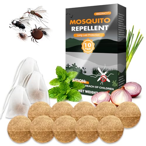 Mosquito Repellent 10 Packs with Citronella & Peppermint Oil