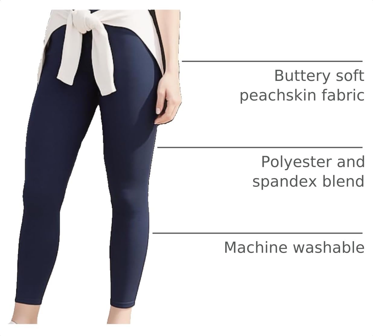 SATINA High Waisted Leggings for Women - Comfortable and Stretchy in Versatile Sizes and Colors image 4