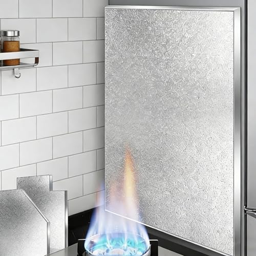 Panel aislante de papel de aluminio para refrigerador y estufa con imán contra salpicaduras 2