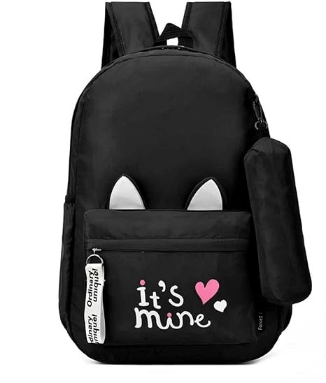 NME Collection Womens/Girls Preppy Style Fashion Waterproof Women Girls Backpack Korean Design Drawstring Chain travel College Office Bag Laptop Backpack