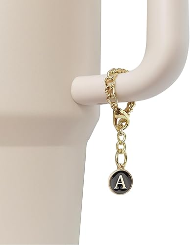 Miniatura 9 de Accesorios de dije de letra para taza Stanley, 2 unidades, identificación con nombre inicial personalizado para vaso Stanley