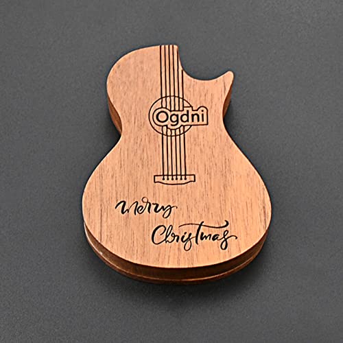 Plumdrop Boîte à médiators en bois avec 3 médiators en forme de guitare, étui en forme de guitare, boîte de guitare basse, instrument de musique - Les Beatles, Paul McCartney, John Lennon, RIngo Starr, George Harrison Plumdrop Boîte à médiators en bois avec 3 médiators en forme de guitare, étui en forme de guitare, boîte de guitare basse, instrument de musique – Image 5
