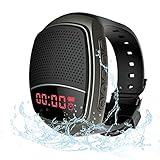 Wireless Wearable Wrist Portable Sports Bluetooth Speaker Watch with Timer Time Clock MP3 Player FM Radio Selfie Alarm Clock Stopwatch Countdown Watch Anti-Lost for Running, Hiking, Climbing