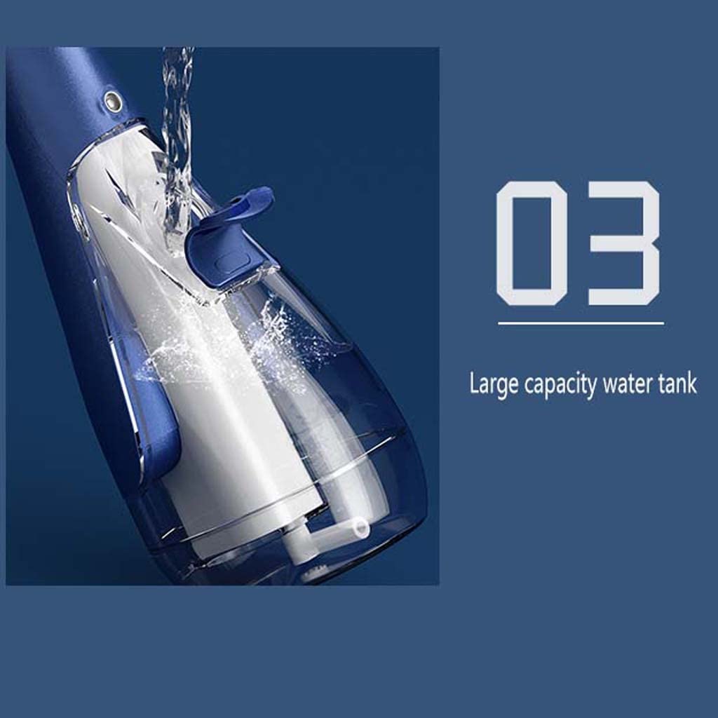 TJH Idropulsore, Denti puliti, irrigatore Orale Dentale Professionale Senza Fili - Serbatoio d'Acqua da 300 ml, Ricaricabile, velocità Continua Impermeabile Ipx7 per Denti, apparecchi ortodontici