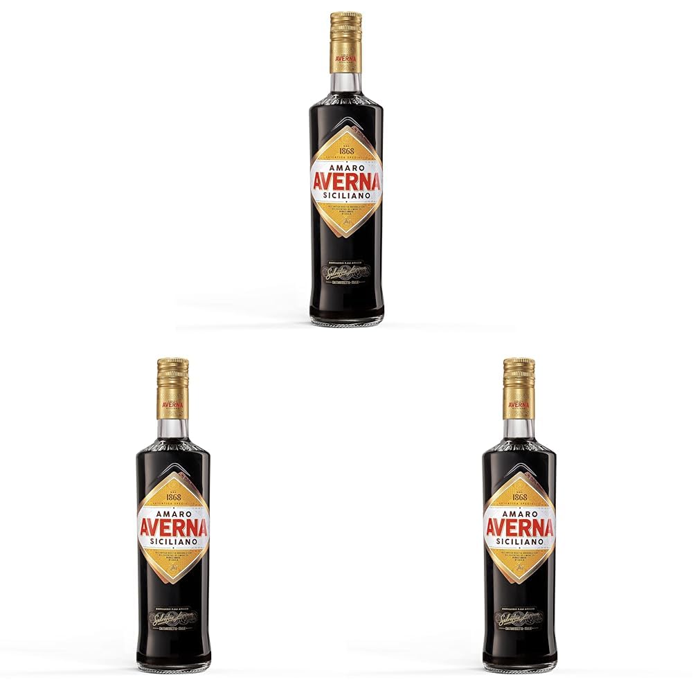 Averna Amaro - Premium Kräuterlikör aus Sizilien - das After Dinner Getränk mit dem milden Geschmack zum Dessert - 0,7 l (Packung mit 3)