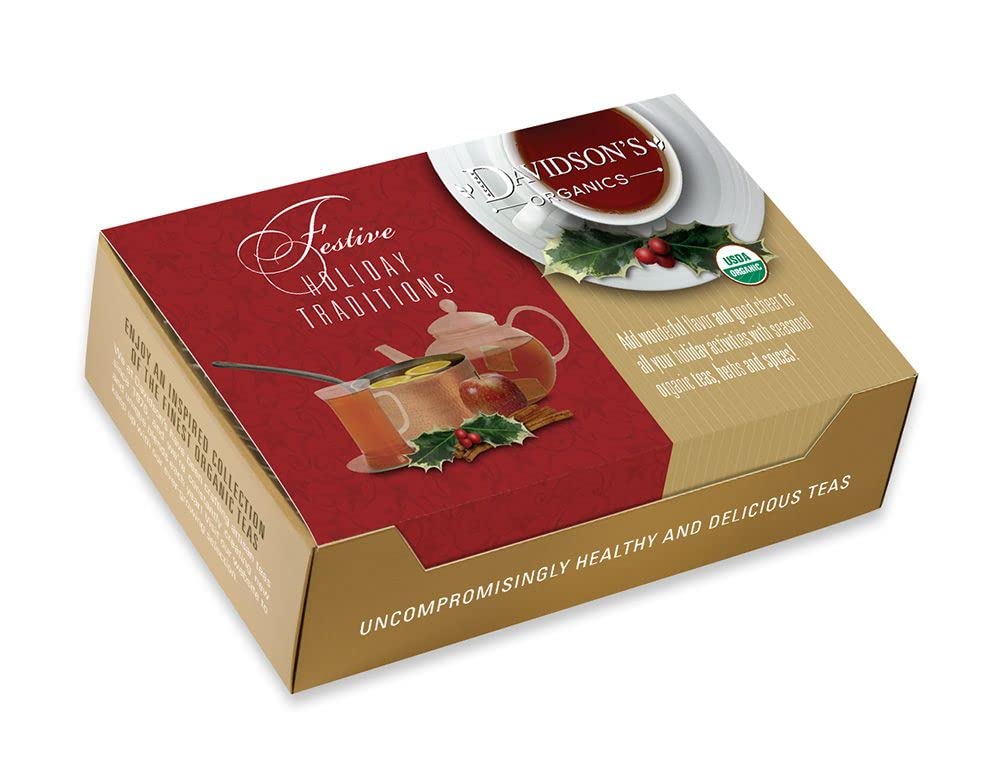 Davidson's Organics, Assorted Holiday Teas, 100-count Individually Wrapped Tea Bags