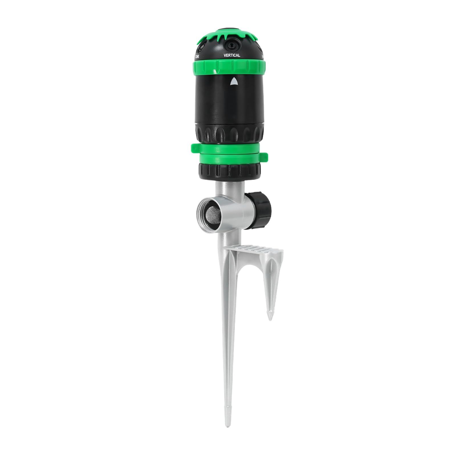 RESTMO Gear Drive Sprinkler with Step Spike Base, Green