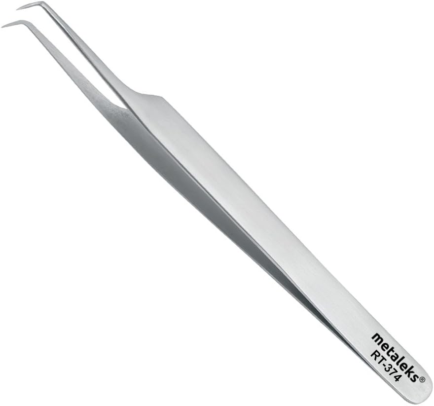 6PC -12CM Professional Eyelash Extension Tweezers In Japanese Stainless Steel (Matt Finish 2)