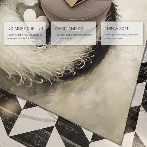 Tapis pour chats antidérapant 120x150cm gris et lavable en machine
