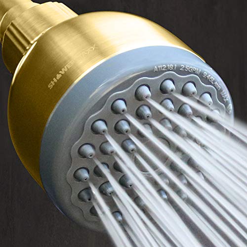 Showermaxx, Choice Series, 3 Inch Ultra High Pressure Shower Head With Powerful Jets, Maxx-Imize Your Shower With Showerhead In Polished Brass/Gold Finish #TOP6