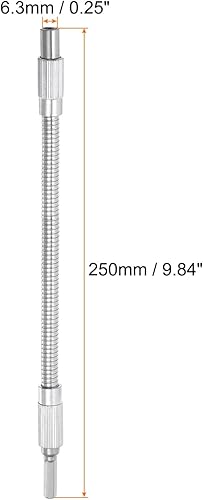 Miniatura 8 de uxcell 14" Brocas suaves del destornillador del eje de extensión flexible del eje 656.2 ft m de la broca de la extensión del hex