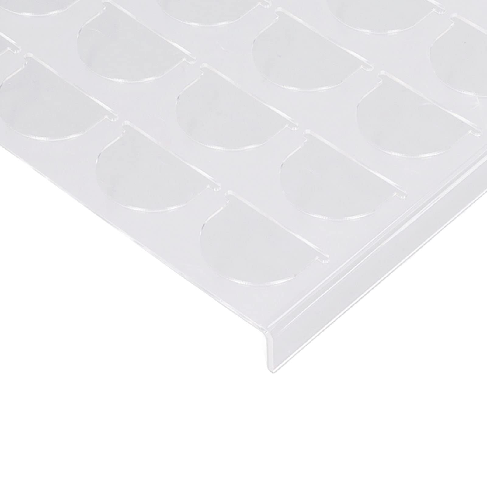 Soporte transparente para cápsulas de café con diseño de ahorro de espacio para 25 cápsulas, base resistente a los arañazos, dispensador de cápsulas de café de plástico.