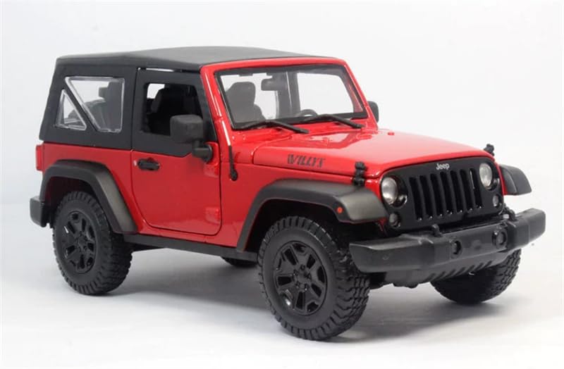 Modelo prearmado Jeep Wrangler 2014 Rojo 1:18