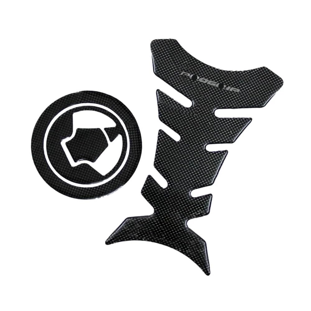 Motorcycle Tank Decal Protector Gas Cap Cover Pad Protective Sticker PVC Carbon Fiber Pattern Look Fit for Kawa&saki Z750 ZX6R Pads Side Tanks