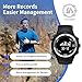EZON GPS Running Watch with Distance Pace Alarm and Calorie Counter and Stopwatch for Men T031B01 Black