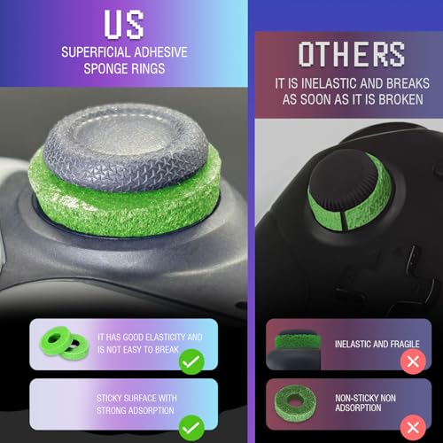 Image of 6 Pack Precision Rings for PS4 /5, Precision Rings for Xbox, Compatible with Xbox Controllers Accessories-Control with Soft Silicone Rings - Compatible with Fortnite & FPS Games,Black+Purple+Green