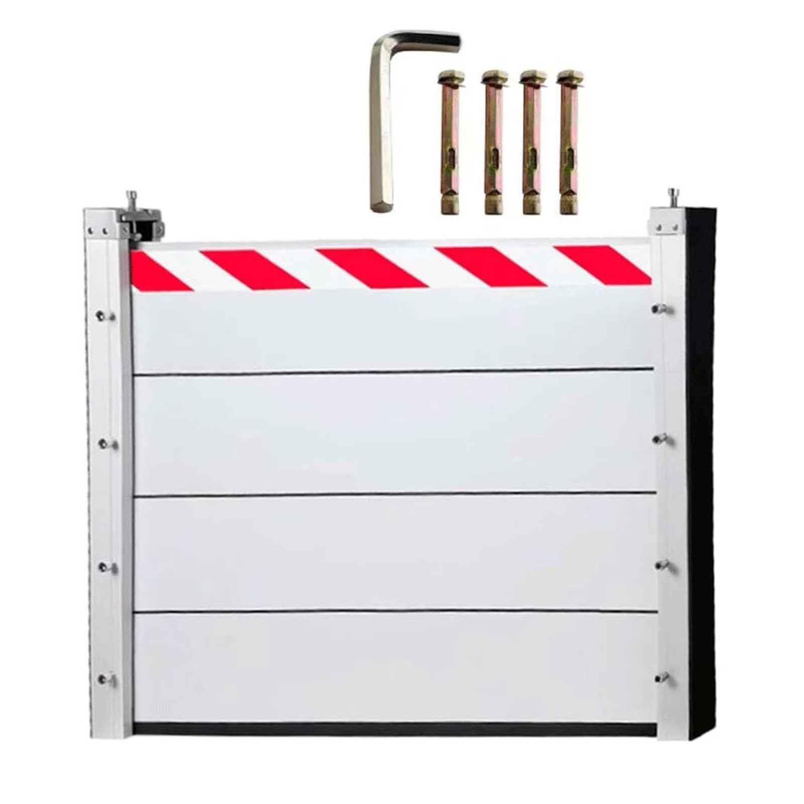 Kit De Protección contra Inundaciones Parapeto Impermeable Desmontable Aluminio para Sótanos Y Entradas Residenciales(95x40cm)