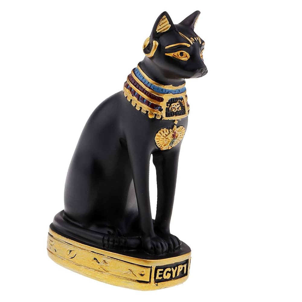 バステト　エジプトの女神 Amazon.co.jp: 樹脂エジプト女神バステト像Leaning onピラー
