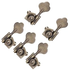 Lot de 5 mécaniques d’accordage vintage pour guitare basse ouverte 2L3R pour basse à 5 cordes - Les Beatles, Paul McCartney, John Lennon, RIngo Starr, George Harrison