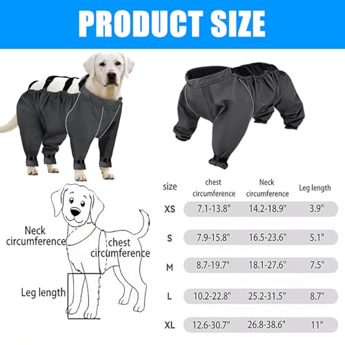 Chaquetas para exterior de perros con pantalones de nieve y botas reflectantes 7