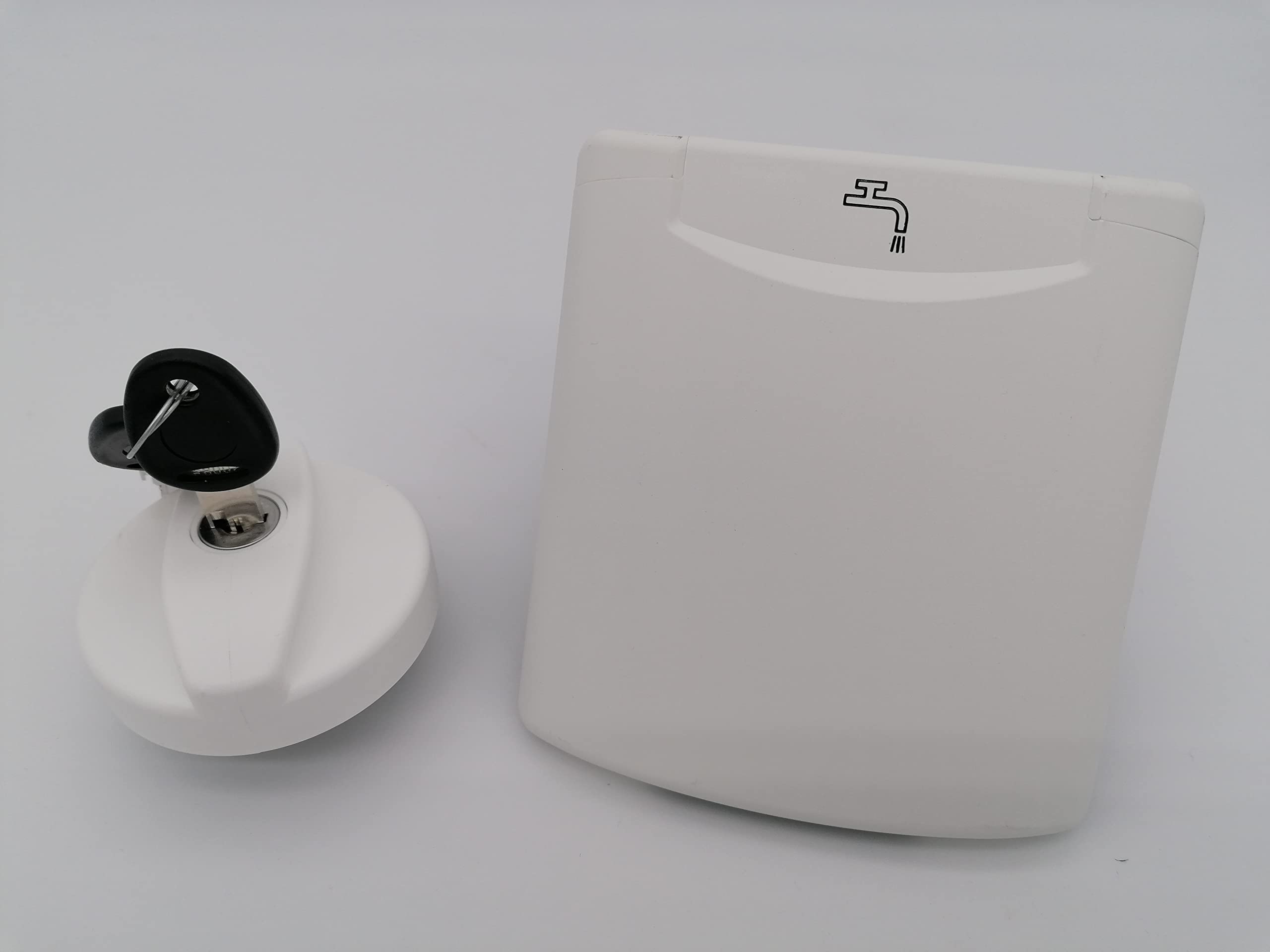 CR-MOESANCO® KIT Bocana Llenado + Tornillos INOX Caravana Aguas Limpias Autocaravana,Camper Tapon Deposito Barco con Tapa