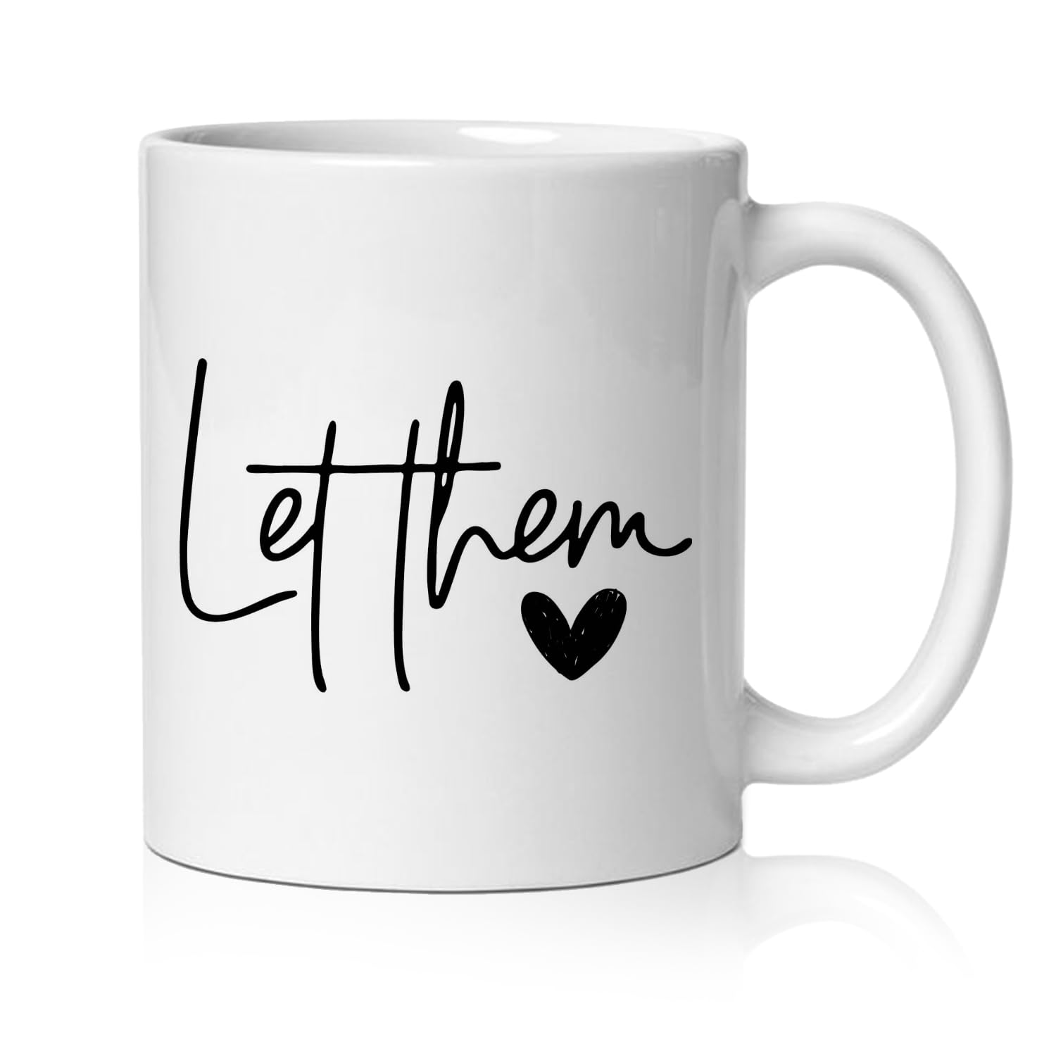 BEHIFL Let Them Inspirational Coffee Mug Positive Affirmation Gifts for Women Men Mental Health Motivational Quotes Ceramic Coffee