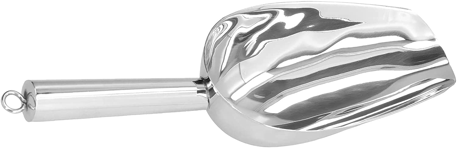 AKAZI Cuillère à Glace, Seau à Glace/Machine à Glace en Acier Inoxydable en métal en Forme de U Robuste de qualité Alimentaire pour la Maison hôtel Restaura (Or Rose) (Couleur Naturelle)