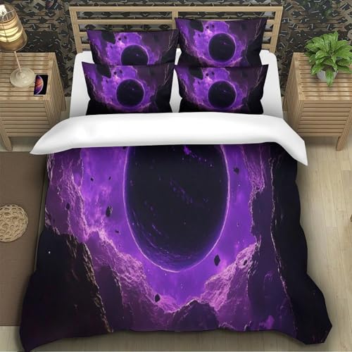 Housse de couette fermeture éclair violette pour en finir avec la corvée des draps difficiles