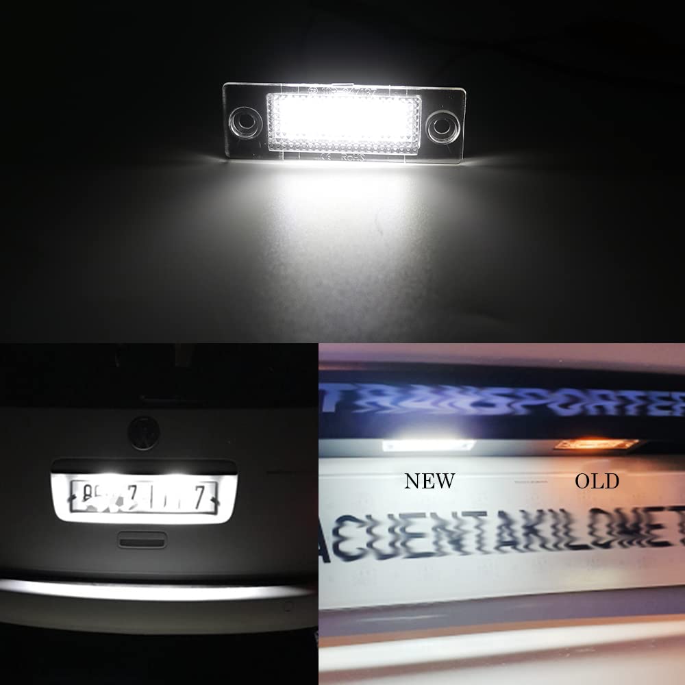 1 para oświetlenia tablicy rejestracyjnej do VW T5 Caddy Golf Jetta Pa-ss-at Skoda