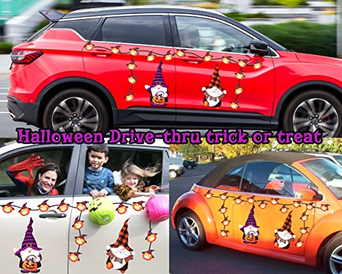 Image of 30PCS Halloween Car Refrigerator Decorations - Reflective Pumpkin Gnome Magnet Accessories Set Trunk /Trick or Treat Decor