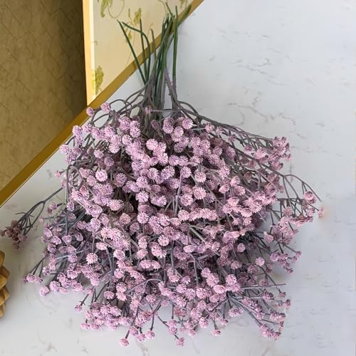 Image of Art Street Babys Breath Purple Flowers| Artificial Gypsophila Bouquets Flowers |Mothers Day Gifting, Faux Flowers for Vases |Decoration Items for Living Room, New Year (Pack of 6), 24 Inch