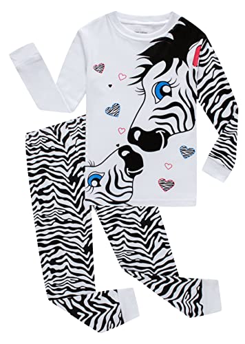 KikizYe Little Big Girls Pajamas Long Sleeve PJs Cotton Pyjamas