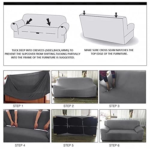 Image of Amazon Brand - Solimo Polyester Streachable Sofa Cover - (3 Seater, Leaf Print, Brown)