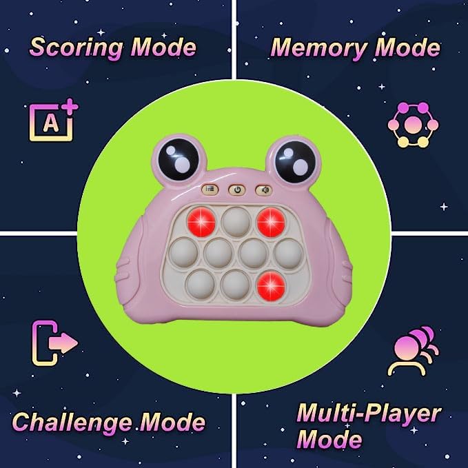 Image of Pop Fast Push Game Handheld Game Puzzle Game for Kids 3-12 Birthday Gifts ,Sensory Fidget Toys for Kids and Adult(Pink)