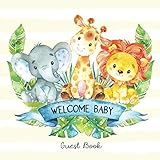 Welcome Baby Guest Book: Safari Jungle Baby Shower Guestbook + BONUS Gift Tracker Log and Keepsake...