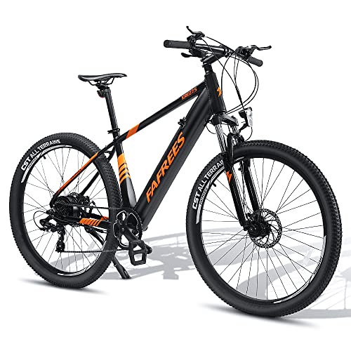 Fafrees KRE27.5 Vélo électrique de 27,5", vélo électrique pour Adultes de 250 W, Batterie Amovible 36 V 10 Ah, vélo électrique d'assistance - Noir Orange Cover