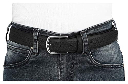 Image of WildHorn Men's Leather Belt Gift Set | Genuine Leather belt Strap with 2 Interchangeable Buckles | Formal & Casual Wear Adjustable Belt | Automatic lock leather belt for men