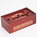 Bits and Pieces Greek Secret Puzzle Box – Wooden Brain Teaser with Hidden Compartment for Adults – Secure Money Stash Box with Sliding Coin Slot – Includes Solution – 6