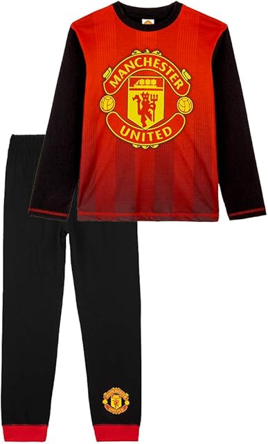 Manchester United F.C. Boys Pyjamas, Official Boys Pjs, Football Gifts for Boys
