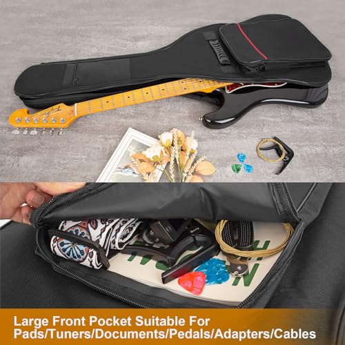 image for Muscab 39 Inch Electric Guitar Case 7mm Padding Electric Guitar Bag Wa